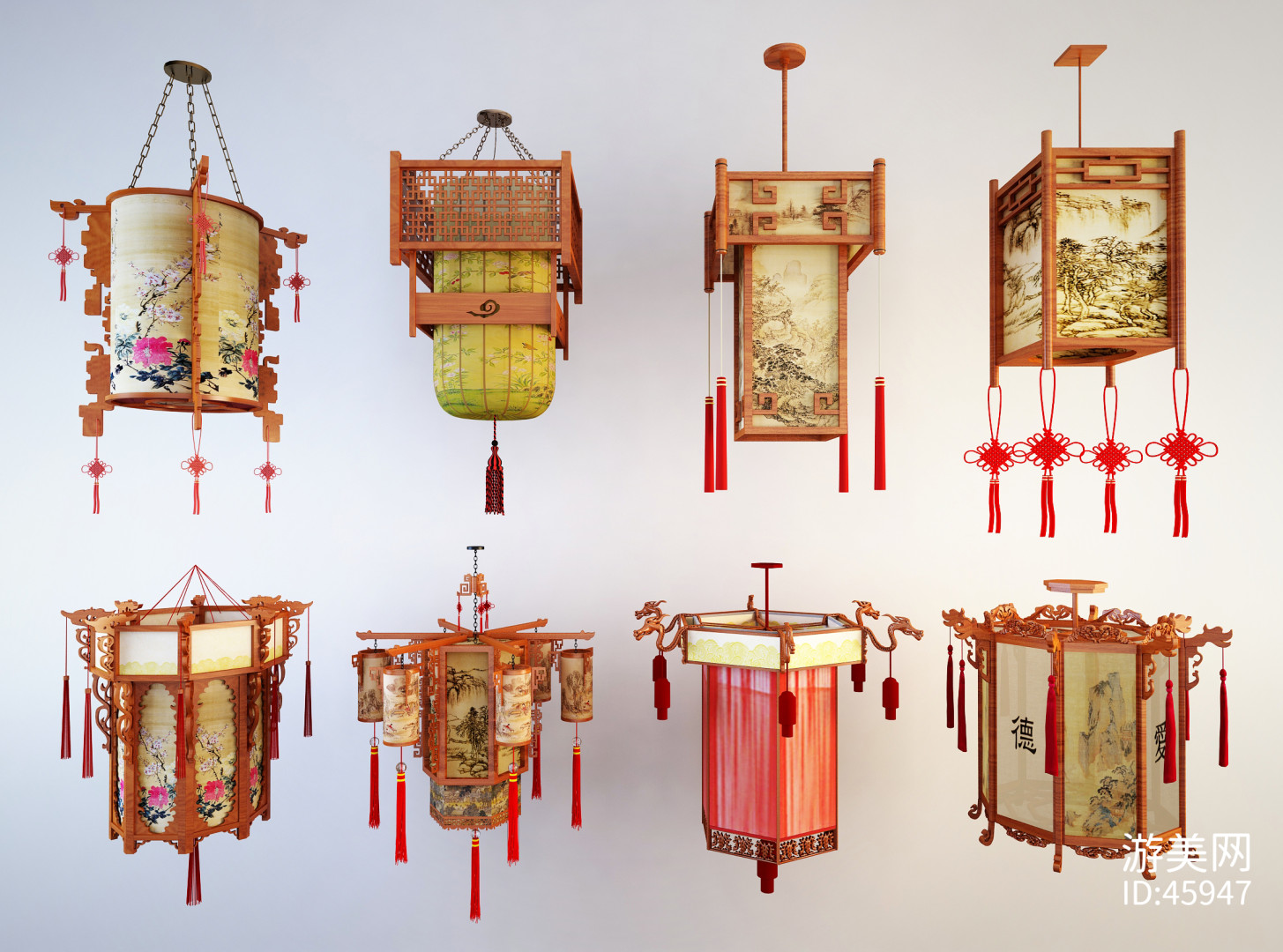 中式古代室内灯笼吊灯