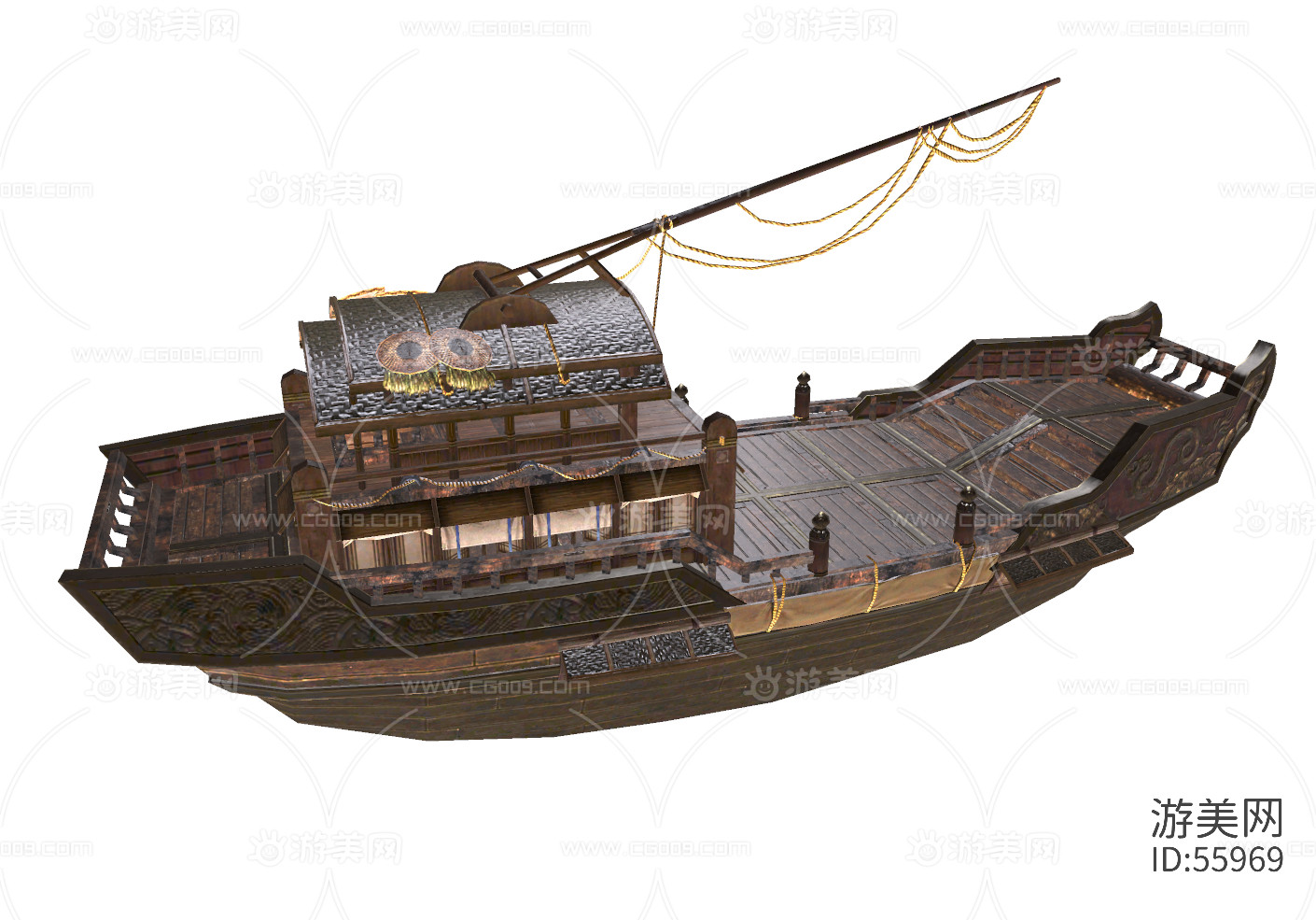 古代漕运船只 帆船 运输船