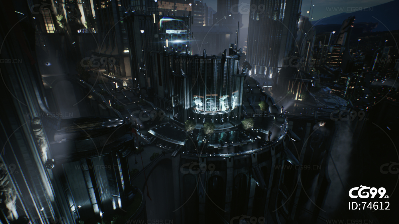 ue4 未来城市 巨型科幻城市 动画完美 科幻人物 虚幻4