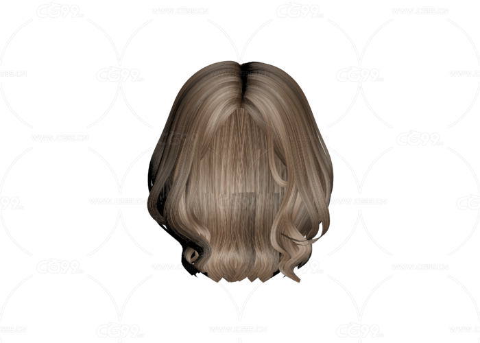 女性 头发 发型 波波短发-cg模型免费下载-cg99