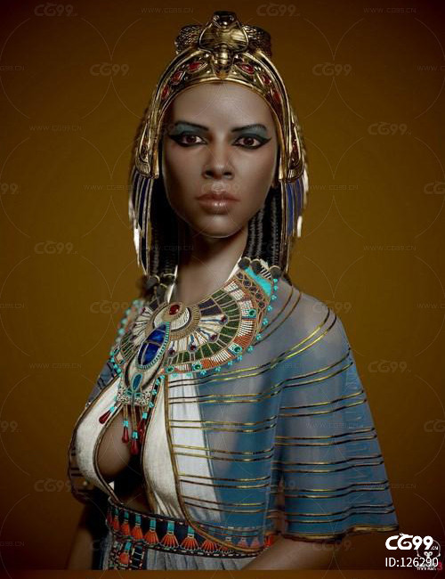 写实女 女人 埃及艳后 非洲女王