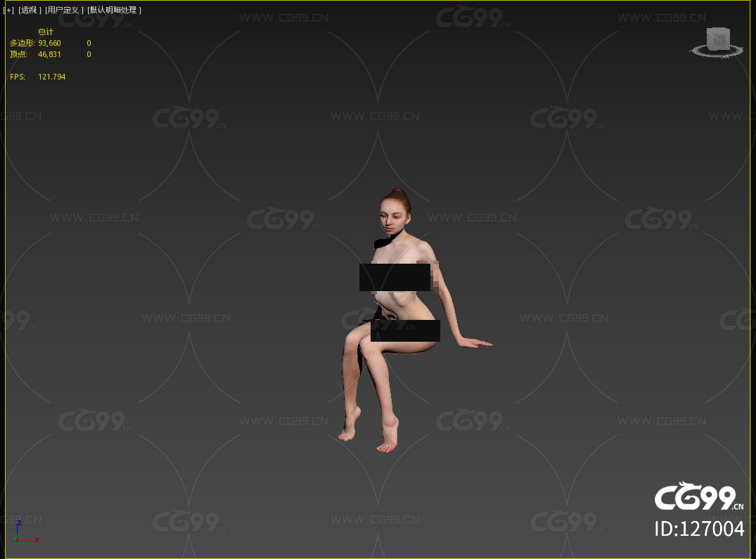 裸女 美女-cg模型免费下载-cg99