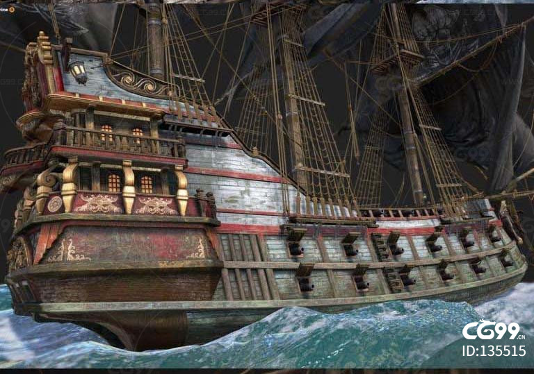 海盗船 帆船 中世纪帆船