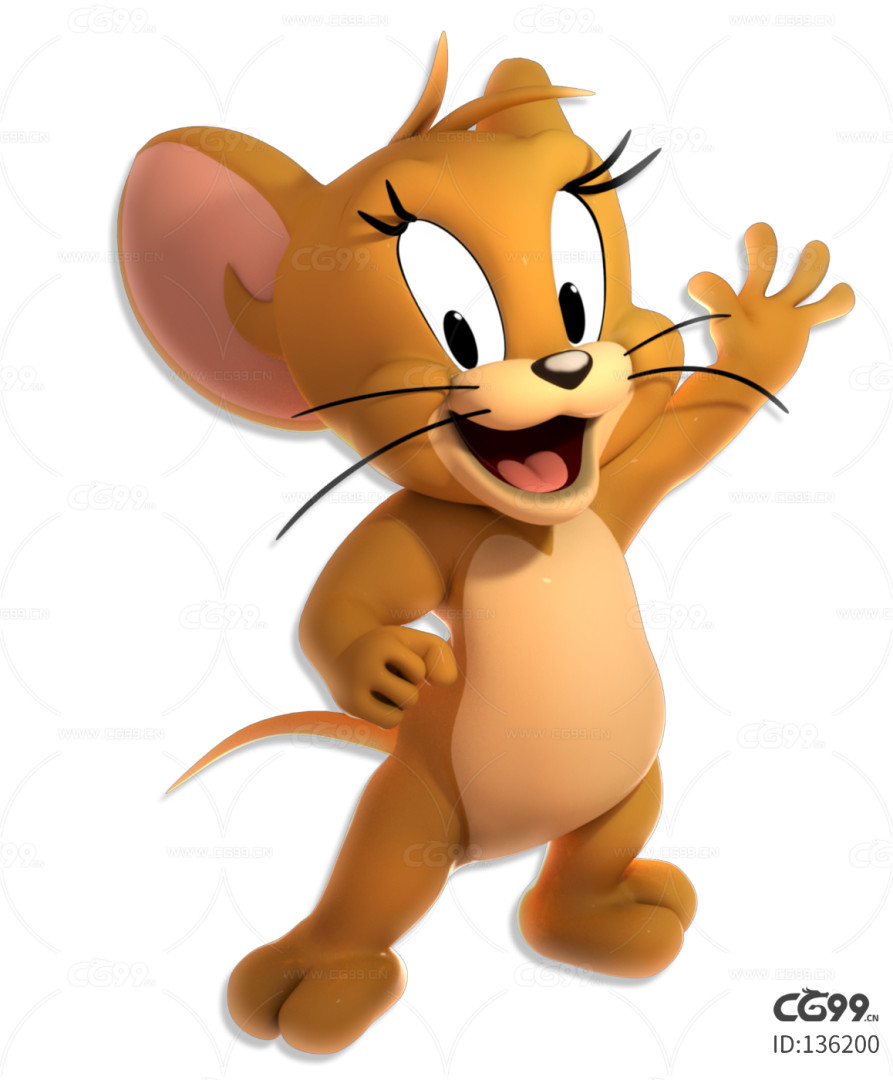 次世代卡通电影杰瑞小老鼠jerry mouse模型