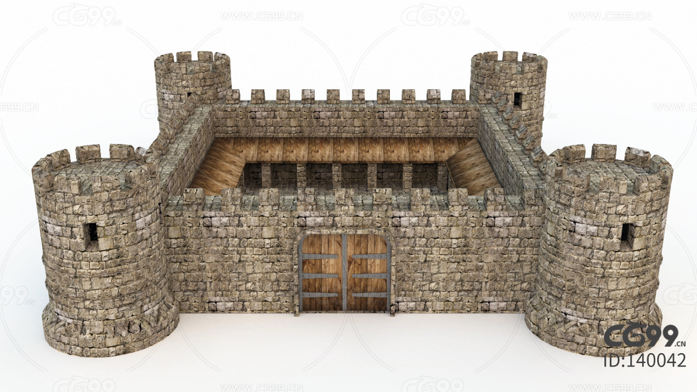 中世纪 城堡 城墙 石墙 城门