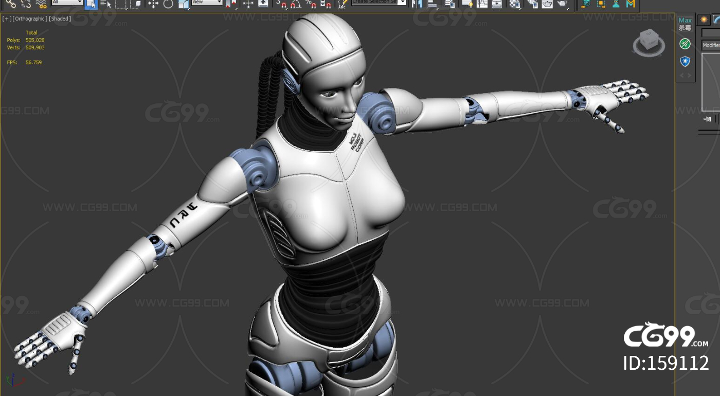 女机器人 女性机器人 科幻女性-cg模型免费下载-cg99