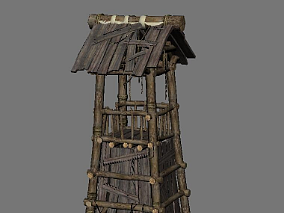 木防御塔模型