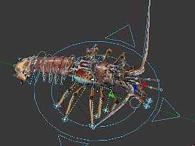大龙虾爬行动作模型fbx格式下载