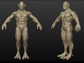 肌肉怪物角色zbrush模型下载