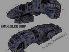 次世代高质量太空飞船科幻战舰精细模型下载