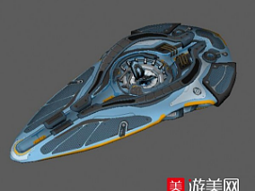 科幻飞船科幻战舰飞艇3d模型