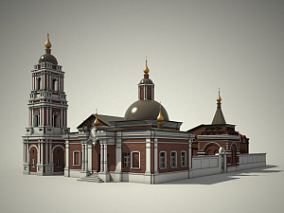 教堂建筑cg模型