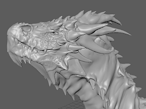 超精细的西方怪物龙3d打印模型下载