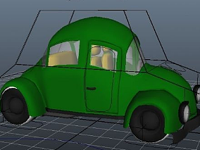 三款卡通小汽车maya模型