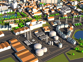 城市简模模型3D模型