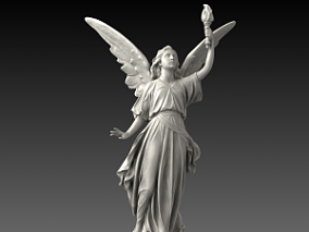 露西基督徒天使雕像3D模型