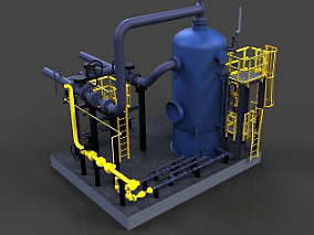 工厂  压力机  管道  工业场景模型  工业机器操作平台