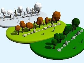 低面数森林模型场景系列