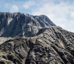 UE4 巨型多种地形 岩石山 雪山 大海 绿地 虚幻4