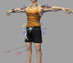 maya绑定游戏低模角斗士 肌肉男人 带法线