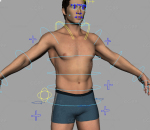 maya绑定影视男人体 模型素材四边面 次 4K贴图 有法线
