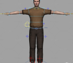 maya绑定短袖男人 路人 次时代男性角色 4K贴图带走跑动