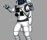 maya绑定宇航员 飞行员 太空装 飞行服饰模型
