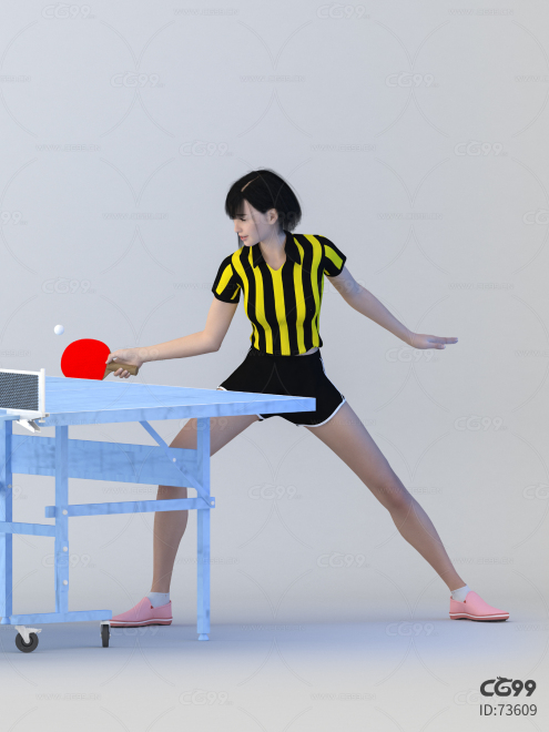 现代女乒乓球运动员