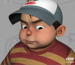 maya电影级卡通男孩 小胖子模型素材卡通男孩小学生