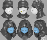 口罩 3M 防护防病毒面具 新型冠状病毒疫情卫生用品 面罩子