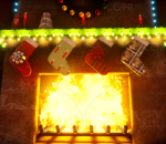 UE4 高质量圣诞屋 圣诞树袜子 火炉桌椅房子地毯 虚幻4