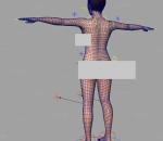 带骨骼动作 标准女人体建模模型女裸模路人带adv绑定