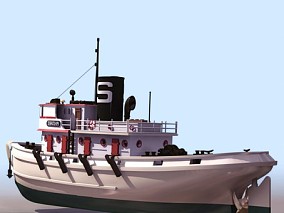 私家轮船 游艇 渔船 DTUG CG模型