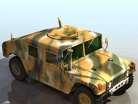 迷彩装甲车 越野车 军用防弹车 HUMMER CG模型