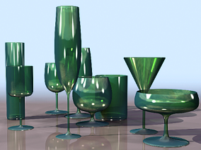 玻璃杯cg模型
