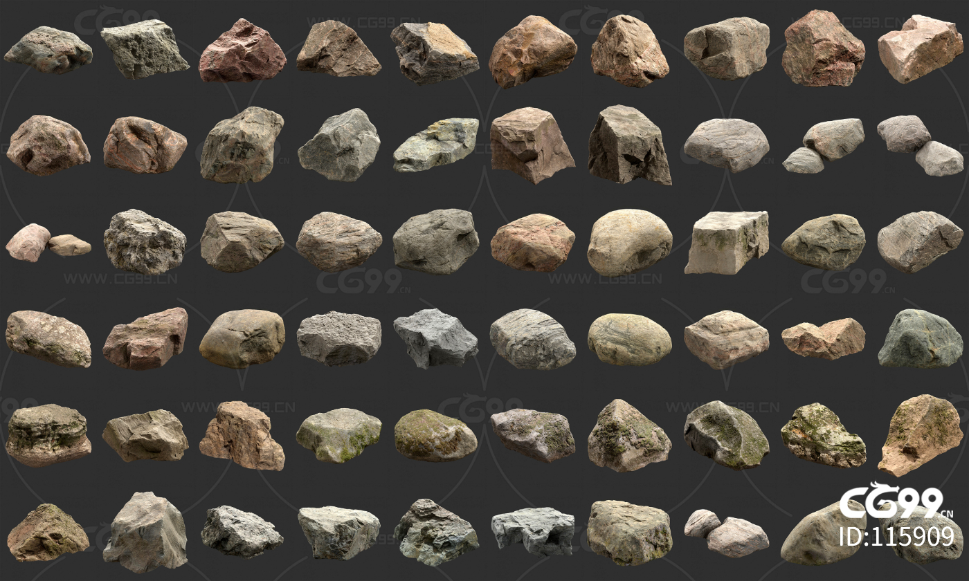 石头 后期素材 PNG石头后期素材下载-青模后期素材