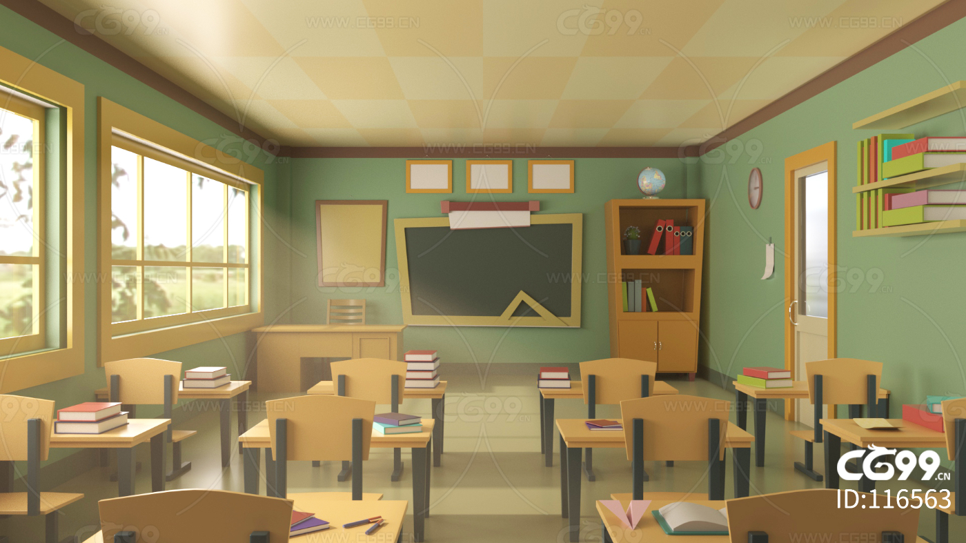 教室|插画|插画习作|星月灵 - 原创作品 - 站酷 (ZCOOL)