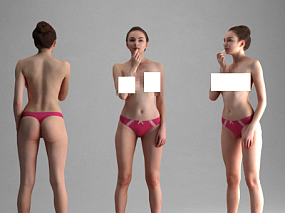 3D扫描 人物 美女 裸女