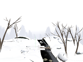 雪景，自然场景，MMD模型