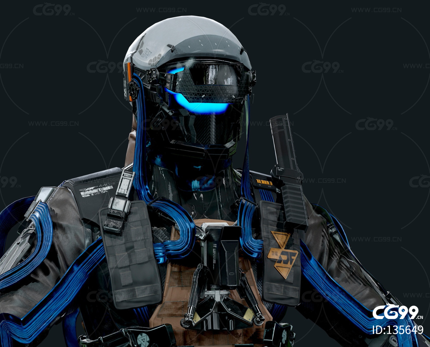 练习：科幻士兵3D概念设计_H3000-站酷ZCOOL