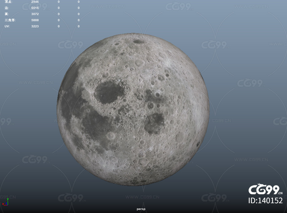 月球贴图展开素材图片