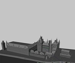 MAYA场景模型,港口城堡