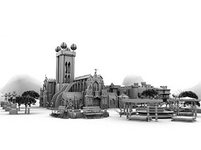 个人作品 教堂 3d模型