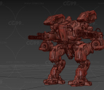 PBR 高品质 战争机器 蓝色 科幻 装甲 未来 写实