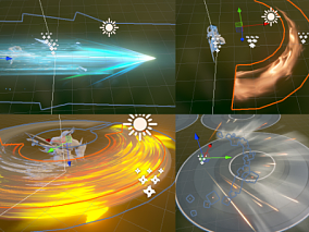unity3d 素材 刀光 技能 特效 u3d 剑光 挥刀 攻击 游戏 CG 美术资源