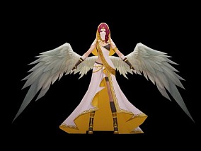 西幻 角色人物  蒙面天使 3d模型