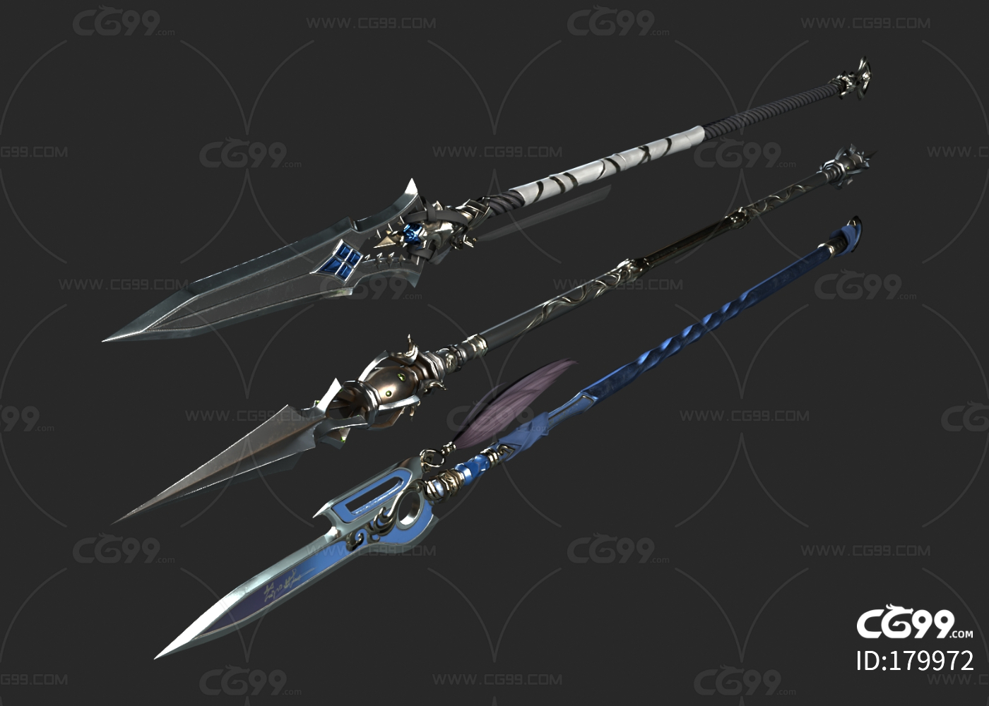 玄幻魔杖 武器 魔力法杖 元素法杖 魔法权杖 神器 法师-cg模型免费下载-CG99