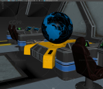 三维模型科幻太空仓宇宙飞船 驾驶室 全息VR AR场景控制室