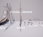 ue4 超高质量 帆船 海盗船 海洋运输工具 细节丰富 虚幻4