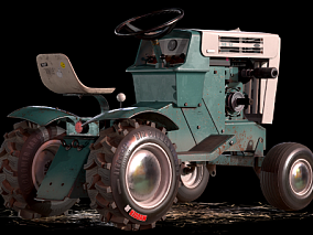 老式拖拉机  拖拉机 3d模型